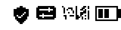 Status bar with a filled tunnel icon next to the Bluetooth icon